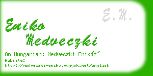 eniko medveczki business card